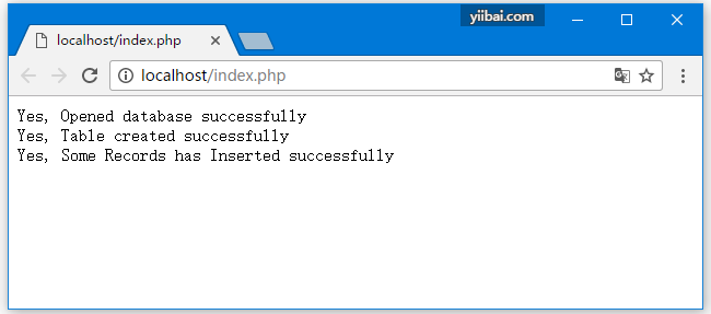 PHP SQLite 數據庫