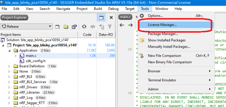 Nordic nRF52840 開發環境 SEGGER SDK