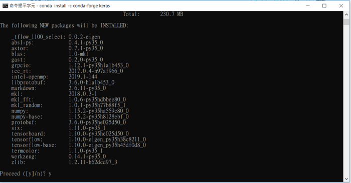 Anaconda 虛擬環境  Tensorflow  Keras Python