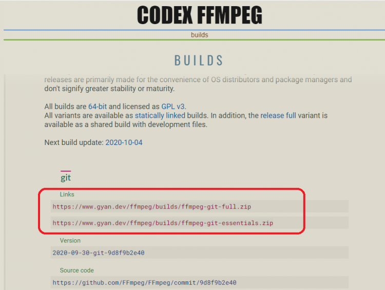 安裝 FFmpeg