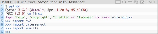 Tesseract OpenCV OCR 文字識別