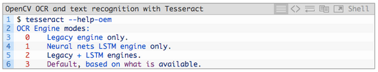 Tesseract OpenCV OCR 文字識別
