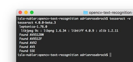 Tesseract OpenCV OCR 文字識別