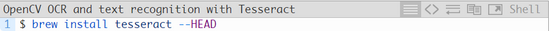 Tesseract OpenCV OCR 文字識別