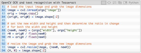 Tesseract OpenCV OCR 文字識別