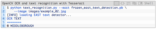 Tesseract OpenCV OCR 文字識別