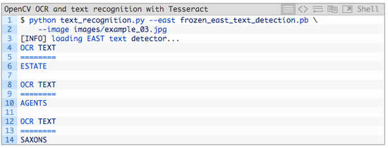 Tesseract OpenCV OCR 文字識別