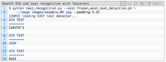 Tesseract OpenCV OCR 文字識別