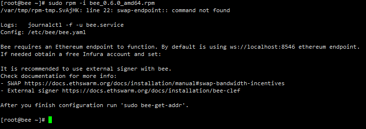 bzz 挖礦教程 Linux Centos bee 