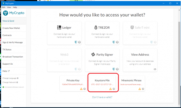 乙太幣 myetherwallet JSON MyCrypto 出金