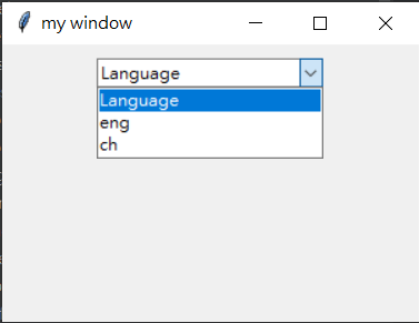 Python tkinter   combobox  多國語言 介面