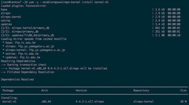 CentOS7 kernel 核心升級