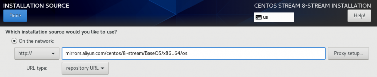 CentOS  stream boot iso 安裝來源