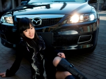 美女車拍充當頭文字D飆車