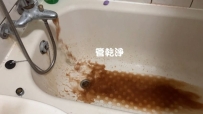 水管裡面有咖啡泥.. 新北 中和 圓通路 洗水管 (管乾淨)