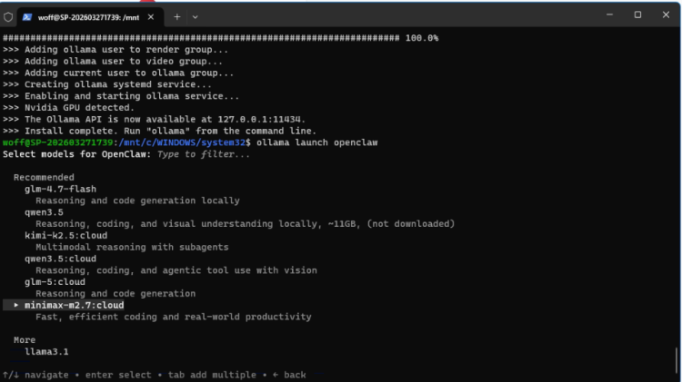 WIN  WSL2 UBUNTU OLLAMA   openclaw