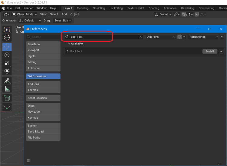 blender  boolean tools