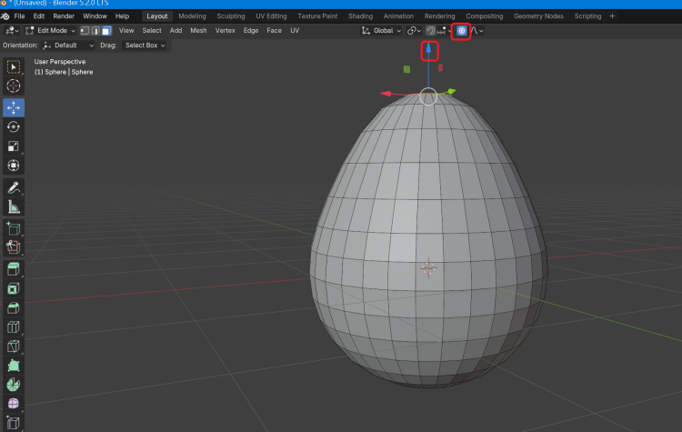 blender 球 水滴狀