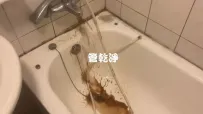 水管流出恐怖咖啡.. 彰化 溪湖 大溪路 清洗水管 (管乾淨)