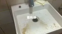 水管噴出一粒粒異物.. 桃園 同安街 水管清洗 (管乾淨)
